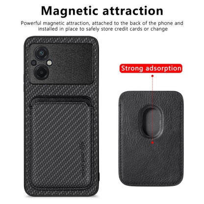 Carbon Fiber Leather Card Magnetic Phone Case, For Xiaomi Poco M5 4G, For Xiaomi Redmi Note 11T Pro 5G, For Xiaomi Redmi Note 10 4G
