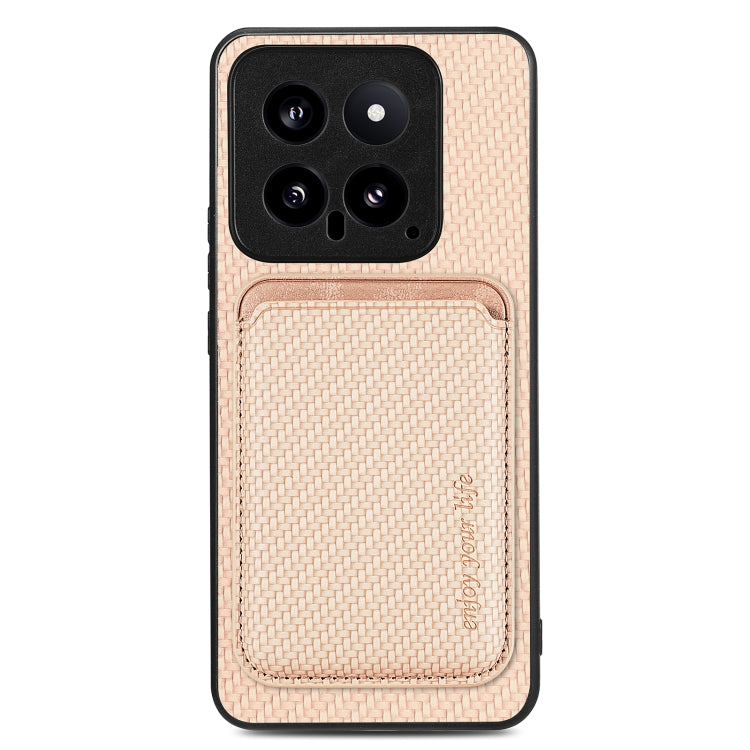 Carbon Fiber Leather Card Magnetic Phone Case, For Redmi K80 Pro / Poco F7 Ultra, For Redmi K80 / Poco F7 Pro, For Redmi Turbo 4, For Xiaomi Poco X7 Pro, For Xiaomi 15 Pro, For Xiaomi 15, For Xiaomi Redmi Note 14 5G, For Xiaomi Redmi Note 14 Pro+ 5G���...