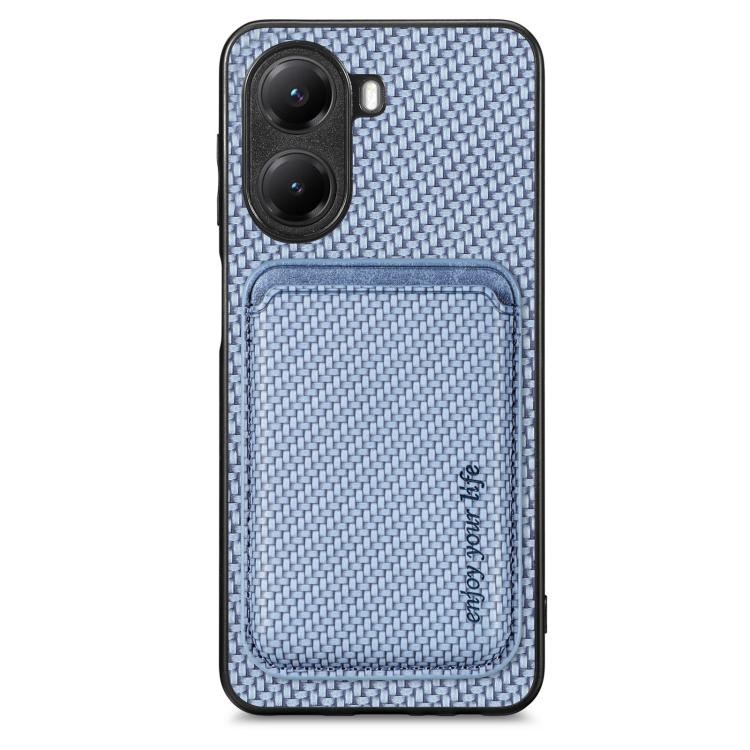 Carbon Fiber Leather Card Magnetic Phone Case