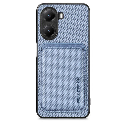 Carbon Fiber Leather Card Magnetic Phone Case