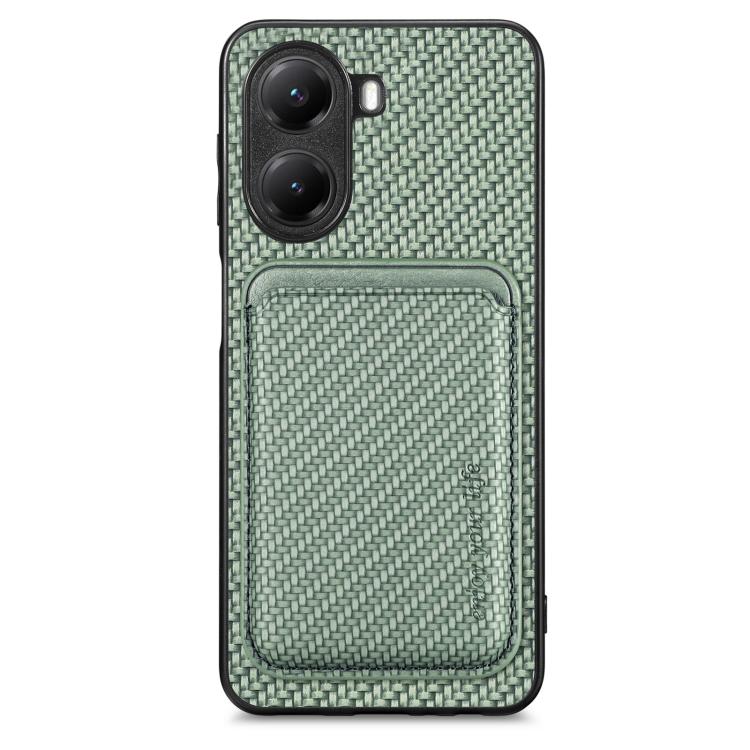 Carbon Fiber Leather Card Magnetic Phone Case