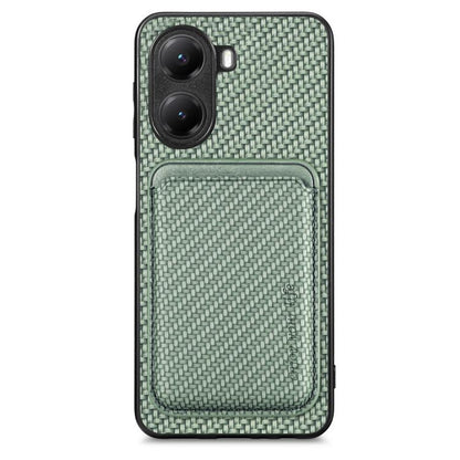 Carbon Fiber Leather Card Magnetic Phone Case