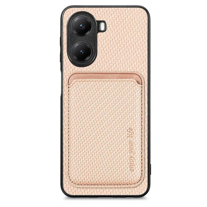 Carbon Fiber Leather Card Magnetic Phone Case