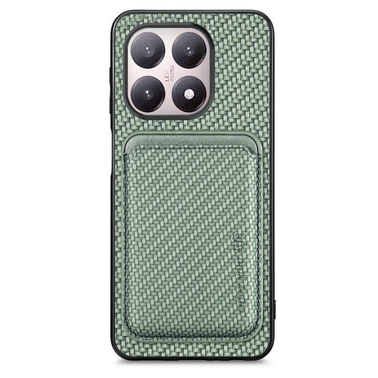 Carbon Fiber Leather Card Magnetic Phone Case