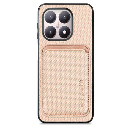 Carbon Fiber Leather Card Magnetic Phone Case