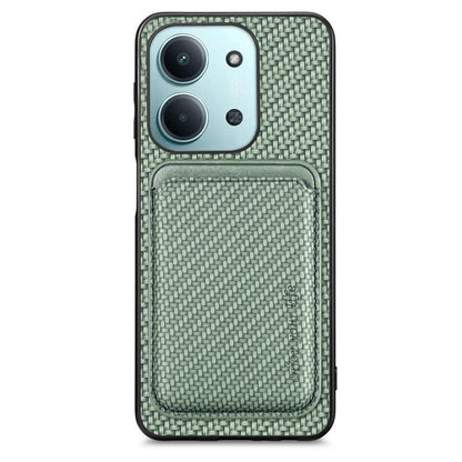 Carbon Fiber Leather Card Magnetic Phone Case
