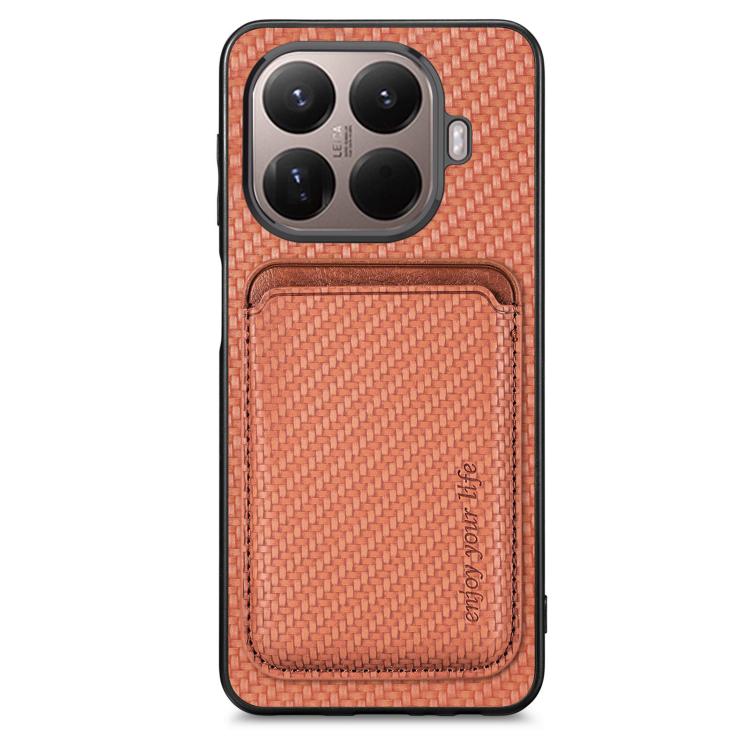 Carbon Fiber Leather Card Magnetic Phone Case