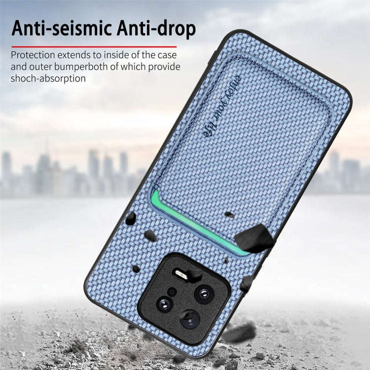 Carbon Fiber Leather Card Magnetic Phone Case, For Xiaomi Poco M5 4G, For Xiaomi Redmi Note 11T Pro 5G, For Xiaomi Redmi Note 10 4G