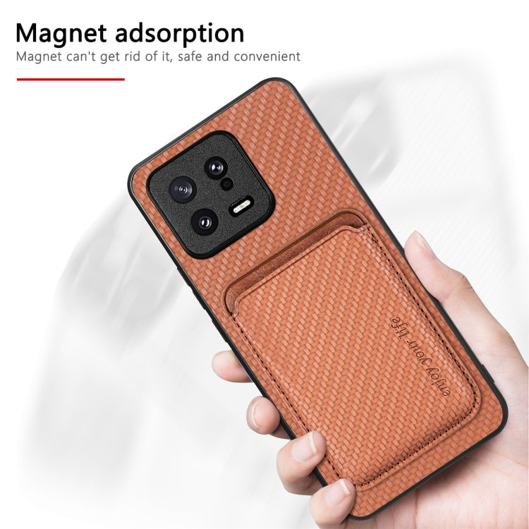Carbon Fiber Leather Card Magnetic Phone Case, For Xiaomi Poco M5 4G, For Xiaomi Redmi Note 11T Pro 5G, For Xiaomi Redmi Note 10 4G