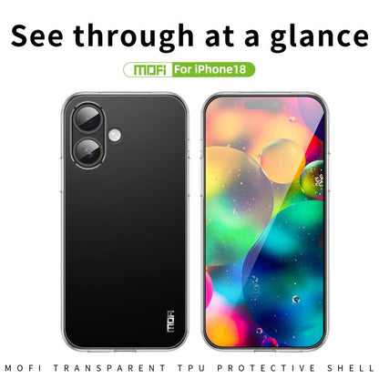 MOFI Ming Series Ultra-thin TPU Phone Case, For iPhone 18, For iPhone 18 Pro, For iPhone 18 Pro Max, For iPhone 17 Pro Max, For iPhone 17 Pro, For iPhone 17, For iPhone Air, For iPhone 16 Pro Max, For iPhone 16 Pro, For iPhone 16 Plus, For iPhone 16   ...
