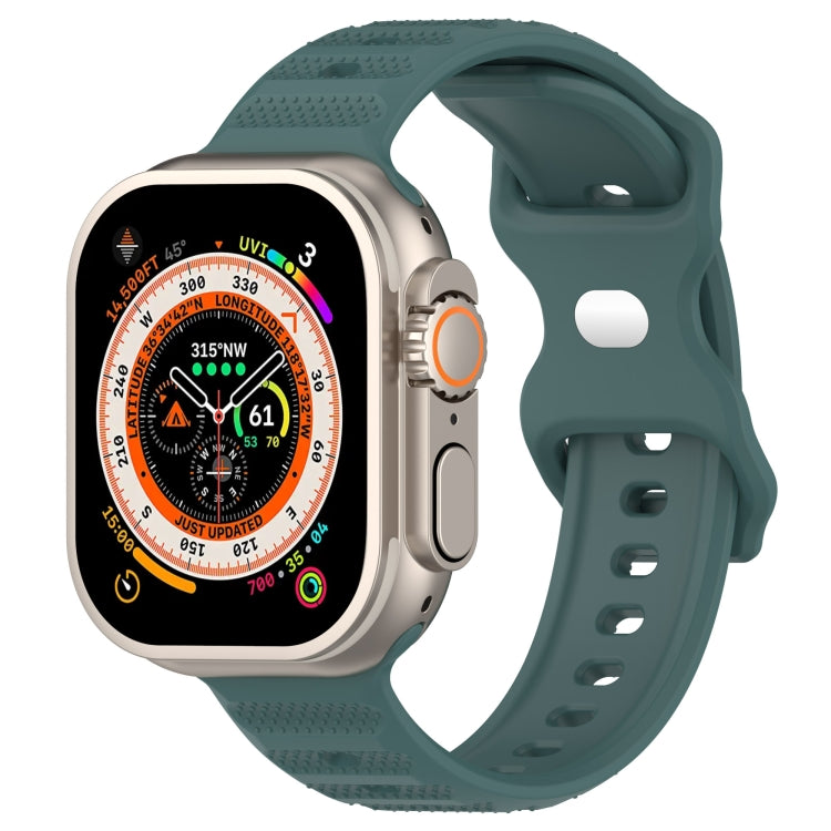 Reverse Buckle Dot Texture Silicone Watch Band, For Apple Watch Ultra 49mm, For Apple Watch 8 41mm, For Apple Watch 8 45mm, For Apple Watch SE 2022 40mm, For Apple Watch SE 2022 44mm, For Apple Watch 7 41mm, For Apple Watch 7 45mm, For Apple Watch SE 4...