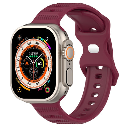 Reverse Buckle Dot Texture Silicone Watch Band, For Apple Watch Ultra 49mm, For Apple Watch 8 41mm, For Apple Watch 8 45mm, For Apple Watch SE 2022 40mm, For Apple Watch SE 2022 44mm, For Apple Watch 7 41mm, For Apple Watch 7 45mm, For Apple Watch SE 4...