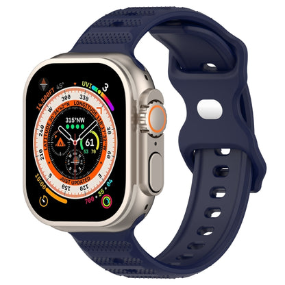 Reverse Buckle Dot Texture Silicone Watch Band, For Apple Watch Ultra 49mm, For Apple Watch 8 41mm, For Apple Watch 8 45mm, For Apple Watch SE 2022 40mm, For Apple Watch SE 2022 44mm, For Apple Watch 7 41mm, For Apple Watch 7 45mm, For Apple Watch SE 4...