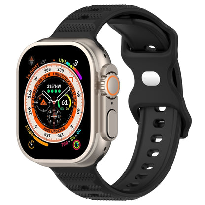 Reverse Buckle Dot Texture Silicone Watch Band, For Apple Watch Ultra 49mm, For Apple Watch 8 41mm, For Apple Watch 8 45mm, For Apple Watch SE 2022 40mm, For Apple Watch SE 2022 44mm, For Apple Watch 7 41mm, For Apple Watch 7 45mm, For Apple Watch SE 4...