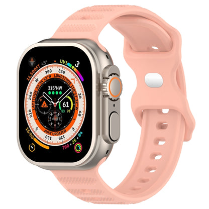 Reverse Buckle Dot Texture Silicone Watch Band, For Apple Watch Ultra 49mm, For Apple Watch 8 41mm, For Apple Watch 8 45mm, For Apple Watch SE 2022 40mm, For Apple Watch SE 2022 44mm, For Apple Watch 7 41mm, For Apple Watch 7 45mm, For Apple Watch SE 4...