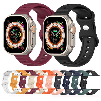 Reverse Buckle Dot Texture Silicone Watch Band, For Apple Watch 6 40mm, For Apple Watch 6 44mm, For Apple Watch 5 44mm, For Apple Watch 5 40mm, For Apple Watch 4 44mm, For Apple Watch 4 40mm, For Apple Watch 3 38mm, For Apple Watch 3 42mm              ...