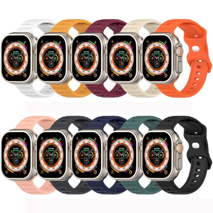 Reverse Buckle Dot Texture Silicone Watch Band, For Apple Watch 6 40mm, For Apple Watch 6 44mm, For Apple Watch 5 44mm, For Apple Watch 5 40mm, For Apple Watch 4 44mm, For Apple Watch 4 40mm, For Apple Watch 3 38mm, For Apple Watch 3 42mm              ...