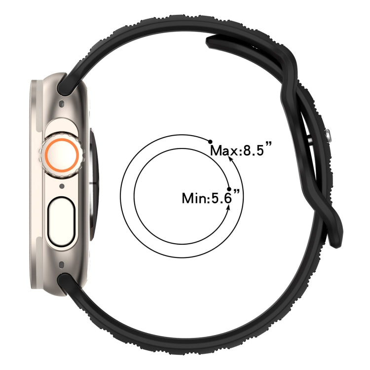 Reverse Buckle Dot Texture Silicone Watch Band, For Apple Watch 6 40mm, For Apple Watch 6 44mm, For Apple Watch 5 44mm, For Apple Watch 5 40mm, For Apple Watch 4 44mm, For Apple Watch 4 40mm, For Apple Watch 3 38mm, For Apple Watch 3 42mm              ...