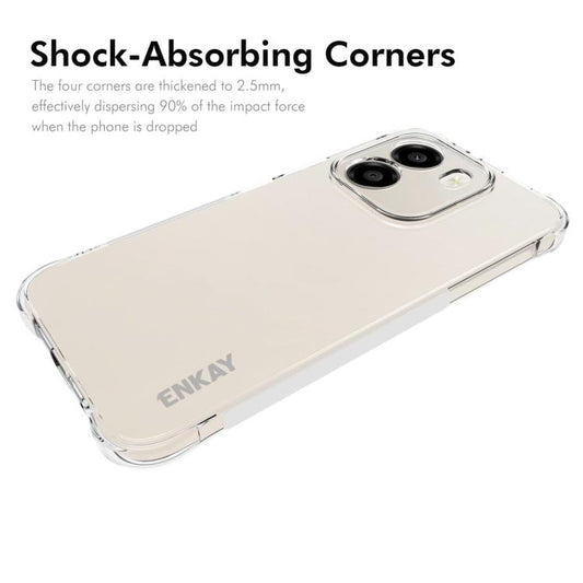 ENKAY Hat-Prince Transparent TPU Shockproof Phone Case, For Honor X6e 4G, For Honor 600 Smart 5G, For Honor X7e 4G, For Honor Play 80 Plus 5G, For Honor 600 Pro Global, For Honor Magic8 Pro Air 5G, For Honor Magic8 Pro, For Honor Magic8                ...