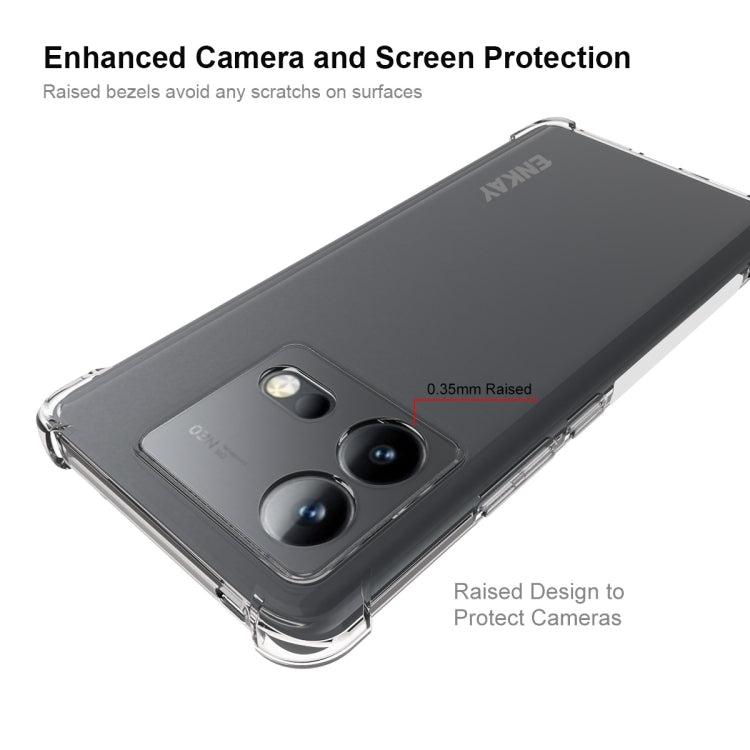 ENKAY Transparent TPU Shockproof Anti-slip Phone Case, For vivo iQOO Neo8 5G / Neo8 Pro 5G, For vivo Y35+, For vivo V29e, For vivo Y17s 4G Global, For vivo iQOO Z7 5G Global, For vivo Y36 4G EU Version