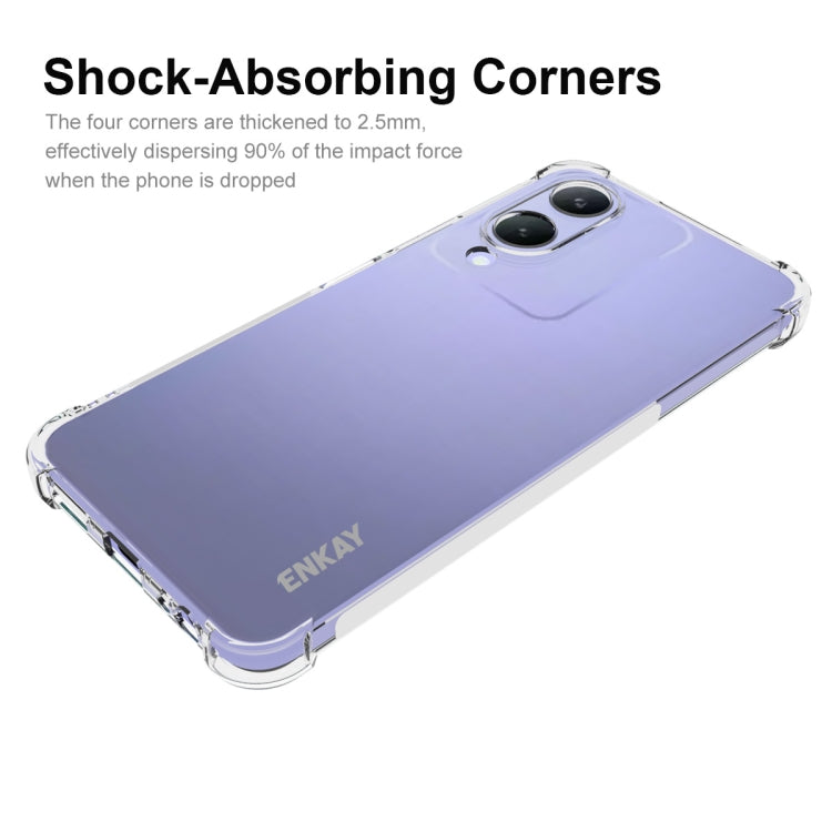 ENKAY Transparent TPU Shockproof Anti-slip Phone Case, For vivo Y17s 4G Global, For vivo iQOO Neo8 5G / Neo8 Pro 5G, For vivo Y35+, For vivo V29e, For vivo iQOO Z7 5G Global, For vivo Y36 4G EU Version