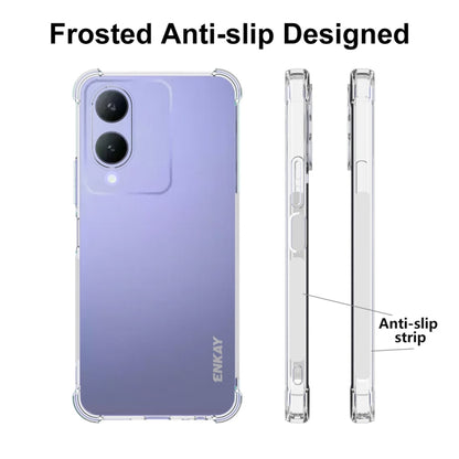 ENKAY Transparent TPU Shockproof Anti-slip Phone Case, For vivo Y17s 4G Global, For vivo iQOO Neo8 5G / Neo8 Pro 5G, For vivo Y35+, For vivo V29e, For vivo iQOO Z7 5G Global, For vivo Y36 4G EU Version