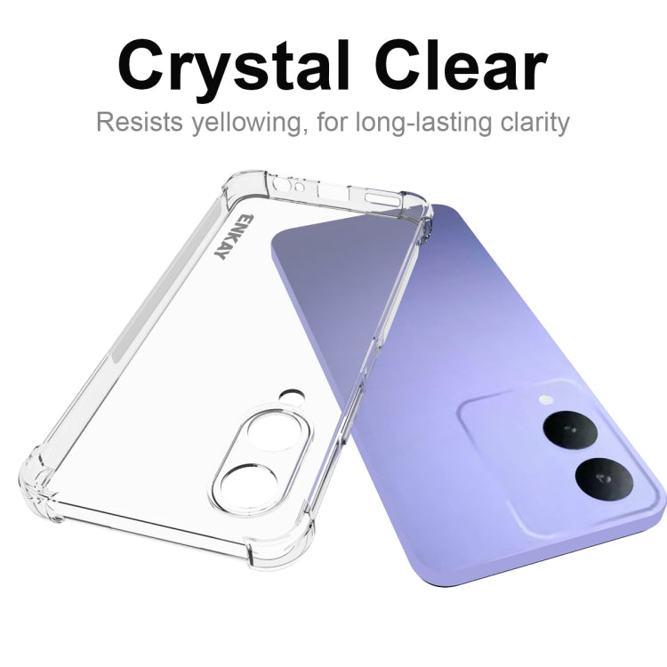 ENKAY Transparent TPU Shockproof Anti-slip Phone Case, For vivo Y17s 4G Global, For vivo iQOO Neo8 5G / Neo8 Pro 5G, For vivo Y35+, For vivo V29e, For vivo iQOO Z7 5G Global, For vivo Y36 4G EU Version
