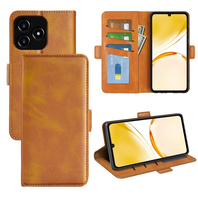 Dual-side Magnetic Buckle Horizontal Flip Leather Phone Case, For Realme C67 5G, For Realme 11X, For Realme C65 4G, For Realme C85 5G / 15x 5G, For Realme 15 5G / 15 Pro 5G, For Realme Narzo N53 / C53