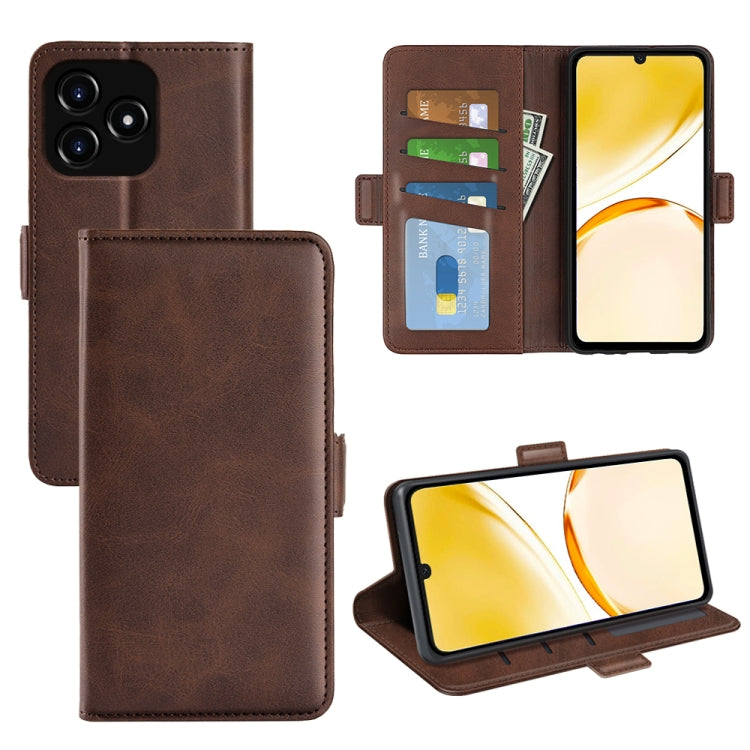 Dual-side Magnetic Buckle Horizontal Flip Leather Phone Case, For Realme C67 5G, For Realme 11X, For Realme C65 4G, For Realme C85 5G / 15x 5G, For Realme 15 5G / 15 Pro 5G, For Realme Narzo N53 / C53