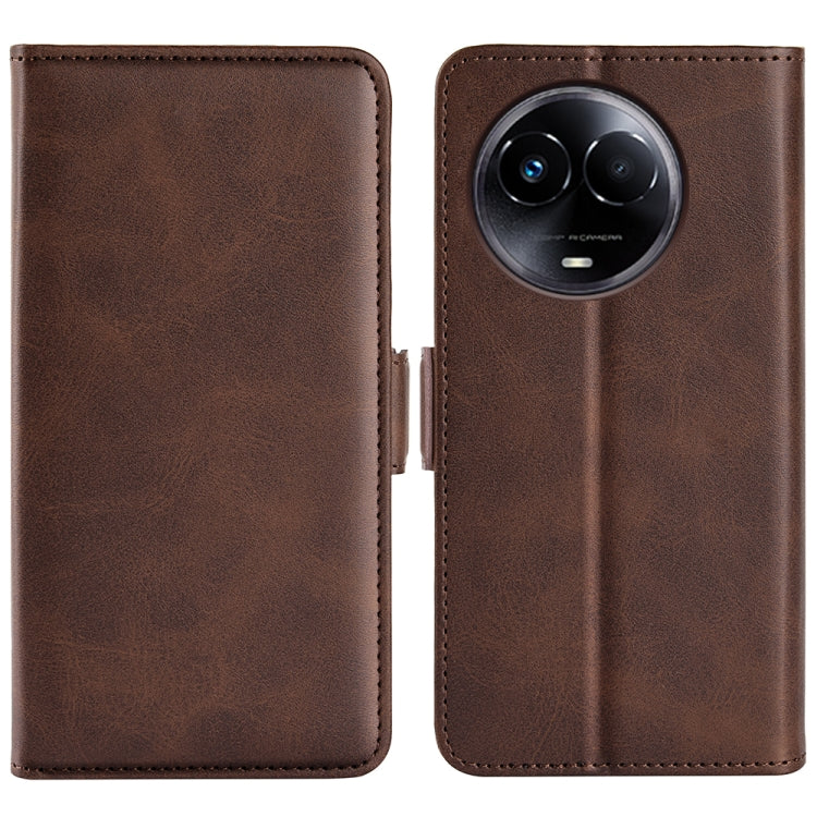 Dual-side Magnetic Buckle Horizontal Flip Leather Phone Case, For Realme C67 5G, For Realme 11X, For Realme C65 4G, For Realme C85 5G / 15x 5G, For Realme 15 5G / 15 Pro 5G, For Realme Narzo N53 / C53