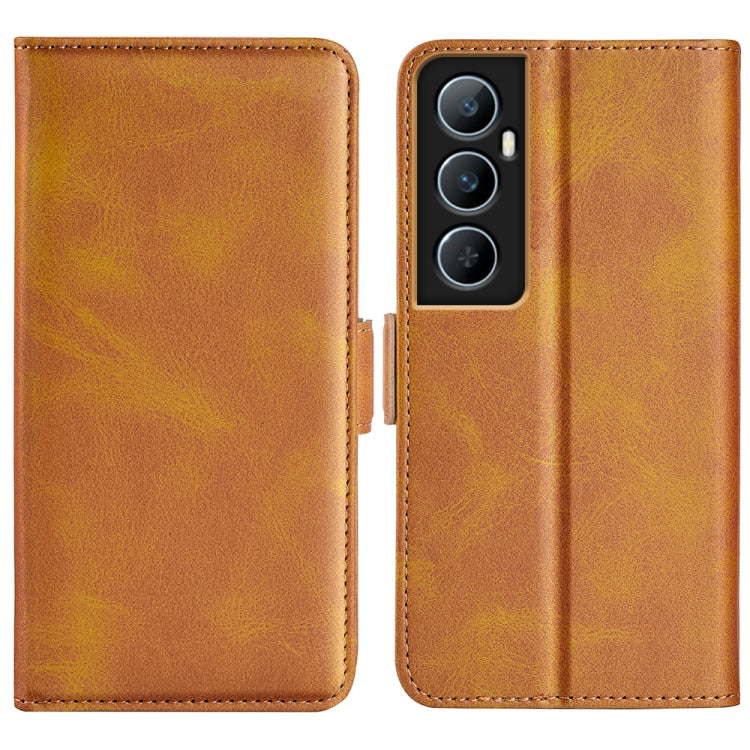 Dual-side Magnetic Buckle Horizontal Flip Leather Phone Case, For Realme C67 5G, For Realme 11X, For Realme C65 4G, For Realme C85 5G / 15x 5G, For Realme 15 5G / 15 Pro 5G, For Realme Narzo N53 / C53