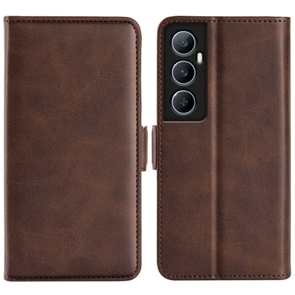Dual-side Magnetic Buckle Horizontal Flip Leather Phone Case, For Realme C67 5G, For Realme 11X, For Realme C65 4G, For Realme C85 5G / 15x 5G, For Realme 15 5G / 15 Pro 5G, For Realme Narzo N53 / C53