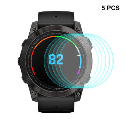 5pcs ENKAY 0.2mm 9H Tempered Glass Screen Protector Watch Film, For Garmin Approach S70 42mm, For Garmin Epix Pro Gen 2 51mm