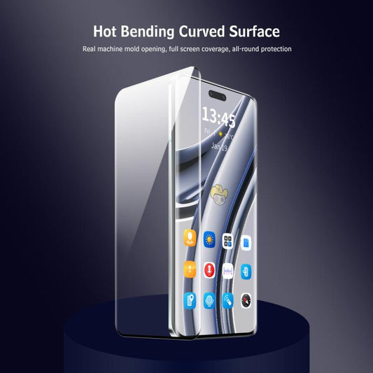 5pcs ENKAY Hat-Prince Hot Bending Full Coverage Side Glue Tempered Glass Film, For Honor 400 Pro Global, For Honor 300 Ultra, For Honor Magic7 Pro, For Honor Magic6 Pro, For Honor 100 Pro, For Honor 100, For Honor 90 Pro, For Honor 90                  ...