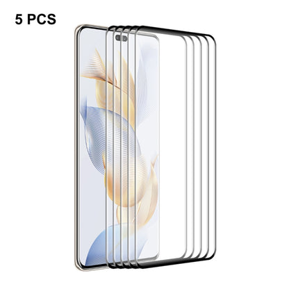 5pcs ENKAY Hat-Prince 3D Curved Full Glue High Sense Tempered Glass Film, For Honor 90 Pro, For Honor 90