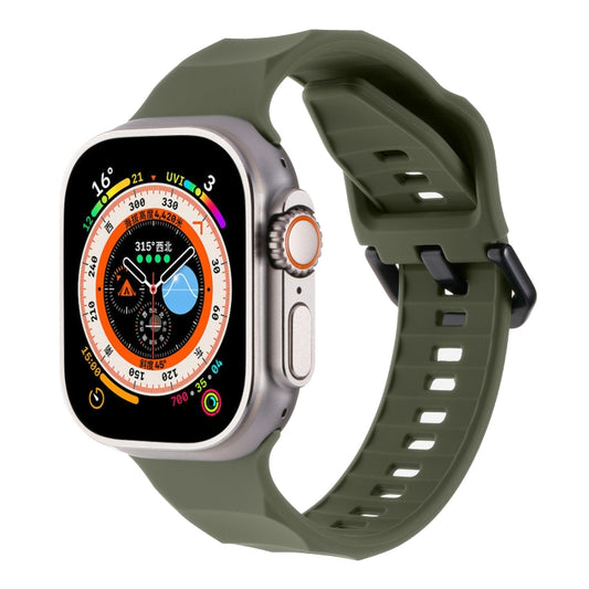 Ripple Silicone Sports Watch Band, For Apple Watch Ultra 49mm, For Apple Watch 8 45mm, For Apple Watch SE 2022 44mm, For Apple Watch 7 45mm, For Apple Watch SE 44mm, For Apple Watch 6 44mm