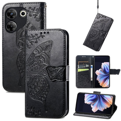 Butterfly Love Flower Embossed Leather Phone Case, For Tecno Spark 20 Pro+, For Tecno Spark 20 Pro, For Tecno Spark 20C, For Tecno Spark Go 2024, For Tecno Note 30 Pro, For Tecno Camon 20 Pro 5G, For Tecno Spark GO 2023, For Tecno Itel A70             ...