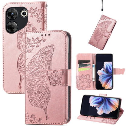 Butterfly Love Flower Embossed Leather Phone Case, For Tecno Spark 20 Pro+, For Tecno Spark 20 Pro, For Tecno Spark 20C, For Tecno Spark Go 2024, For Tecno Note 30 Pro, For Tecno Camon 20 Pro 5G, For Tecno Spark GO 2023, For Tecno Itel A70             ...