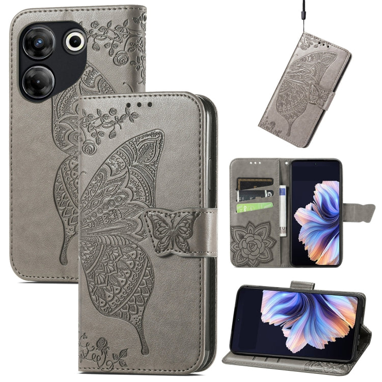 Butterfly Love Flower Embossed Leather Phone Case, For Tecno Spark 20 Pro+, For Tecno Spark 20 Pro, For Tecno Spark 20C, For Tecno Spark Go 2024, For Tecno Note 30 Pro, For Tecno Camon 20 Pro 5G, For Tecno Spark GO 2023, For Tecno Itel A70             ...