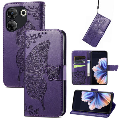 Butterfly Love Flower Embossed Leather Phone Case, For Tecno Spark 20 Pro+, For Tecno Spark 20 Pro, For Tecno Spark 20C, For Tecno Spark Go 2024, For Tecno Note 30 Pro, For Tecno Camon 20 Pro 5G, For Tecno Spark GO 2023, For Tecno Itel A70             ...