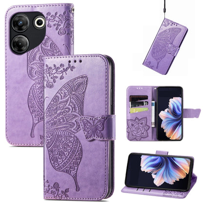 Butterfly Love Flower Embossed Leather Phone Case, For Tecno Spark 20 Pro+, For Tecno Spark 20 Pro, For Tecno Spark 20C, For Tecno Spark Go 2024, For Tecno Note 30 Pro, For Tecno Camon 20 Pro 5G, For Tecno Spark GO 2023, For Tecno Itel A70             ...
