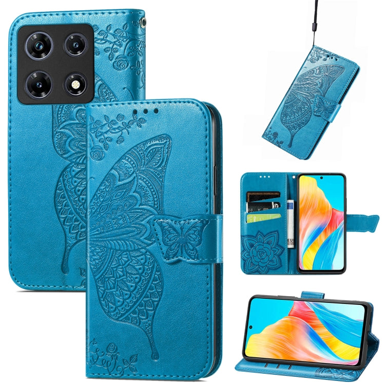 Butterfly Love Flower Embossed Leather Phone Case, For Tecno Spark 20 Pro+, For Tecno Spark 20 Pro, For Tecno Spark 20C, For Tecno Spark Go 2024, For Tecno Note 30 Pro, For Tecno Camon 20 Pro 5G, For Tecno Spark GO 2023, For Tecno Itel A70             ...