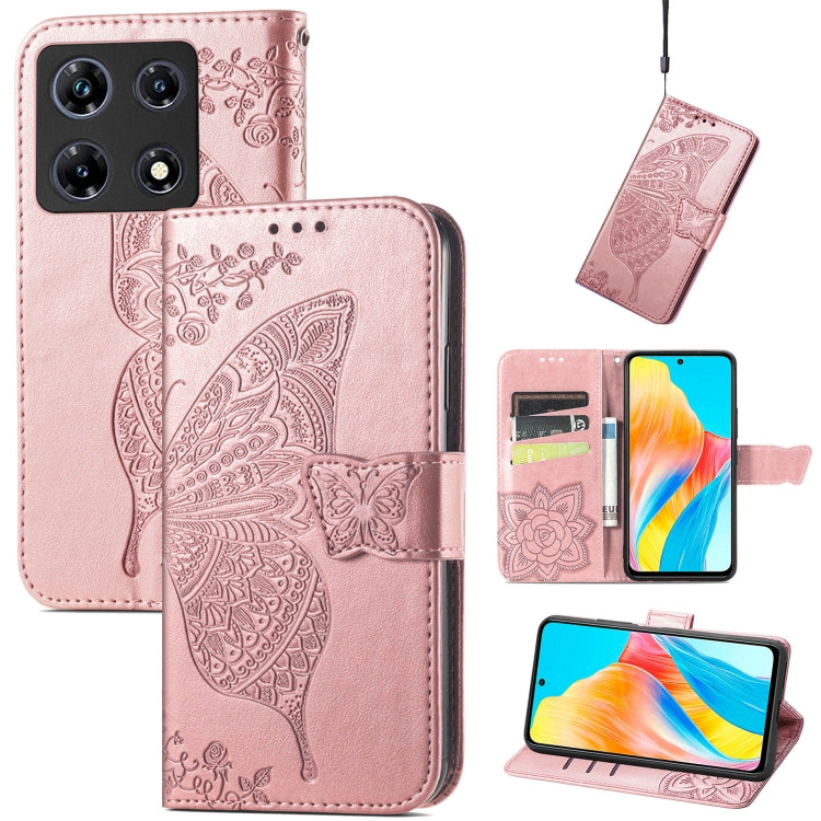 Butterfly Love Flower Embossed Leather Phone Case, For Tecno Spark 20 Pro+, For Tecno Spark 20 Pro, For Tecno Spark 20C, For Tecno Spark Go 2024, For Tecno Note 30 Pro, For Tecno Camon 20 Pro 5G, For Tecno Spark GO 2023, For Tecno Itel A70             ...