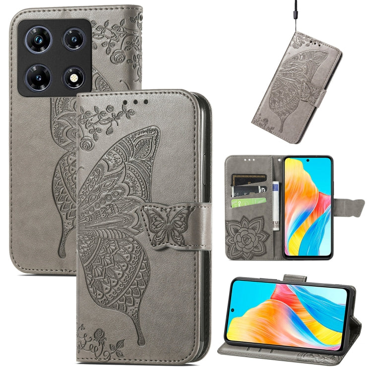 Butterfly Love Flower Embossed Leather Phone Case, For Tecno Spark 20 Pro+, For Tecno Spark 20 Pro, For Tecno Spark 20C, For Tecno Spark Go 2024, For Tecno Note 30 Pro, For Tecno Camon 20 Pro 5G, For Tecno Spark GO 2023, For Tecno Itel A70             ...