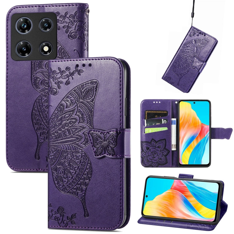 Butterfly Love Flower Embossed Leather Phone Case, For Tecno Spark 20 Pro+, For Tecno Spark 20 Pro, For Tecno Spark 20C, For Tecno Spark Go 2024, For Tecno Note 30 Pro, For Tecno Camon 20 Pro 5G, For Tecno Spark GO 2023, For Tecno Itel A70             ...