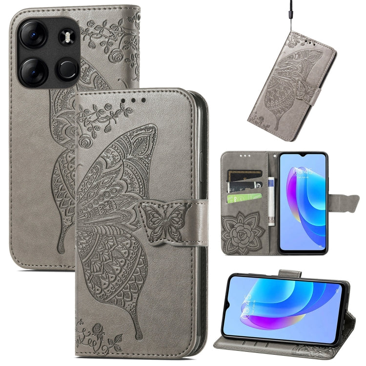Butterfly Love Flower Embossed Leather Phone Case, For Tecno Spark 20 Pro+, For Tecno Spark 20 Pro, For Tecno Spark 20C, For Tecno Spark Go 2024, For Tecno Note 30 Pro, For Tecno Camon 20 Pro 5G, For Tecno Spark GO 2023, For Tecno Itel A70             ...