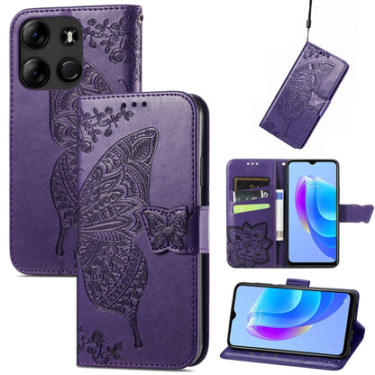 Butterfly Love Flower Embossed Leather Phone Case, For Tecno Spark 20 Pro+, For Tecno Spark 20 Pro, For Tecno Spark 20C, For Tecno Spark Go 2024, For Tecno Note 30 Pro, For Tecno Camon 20 Pro 5G, For Tecno Spark GO 2023, For Tecno Itel A70             ...