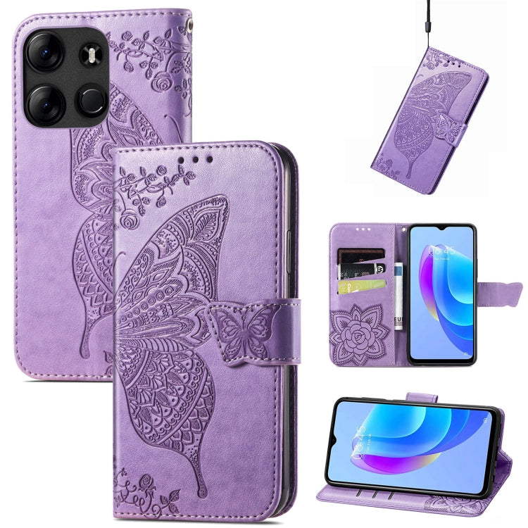 Butterfly Love Flower Embossed Leather Phone Case, For Tecno Spark 20 Pro+, For Tecno Spark 20 Pro, For Tecno Spark 20C, For Tecno Spark Go 2024, For Tecno Note 30 Pro, For Tecno Camon 20 Pro 5G, For Tecno Spark GO 2023, For Tecno Itel A70             ...