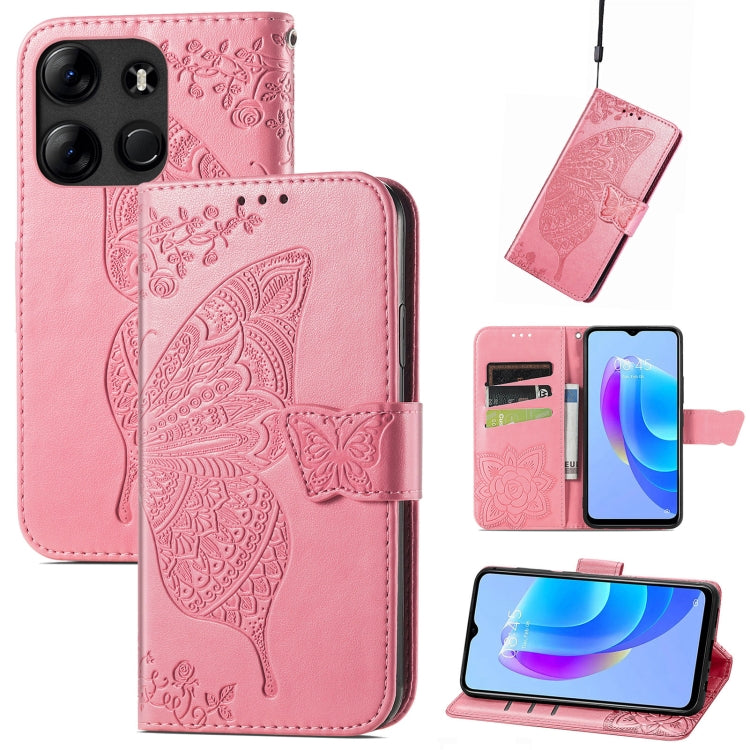 Butterfly Love Flower Embossed Leather Phone Case, For Tecno Spark 20 Pro+, For Tecno Spark 20 Pro, For Tecno Spark 20C, For Tecno Spark Go 2024, For Tecno Note 30 Pro, For Tecno Camon 20 Pro 5G, For Tecno Spark GO 2023, For Tecno Itel A70             ...