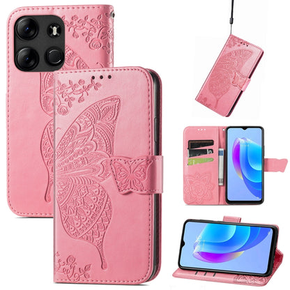 Butterfly Love Flower Embossed Leather Phone Case, For Tecno Spark 20 Pro+, For Tecno Spark 20 Pro, For Tecno Spark 20C, For Tecno Spark Go 2024, For Tecno Note 30 Pro, For Tecno Camon 20 Pro 5G, For Tecno Spark GO 2023, For Tecno Itel A70             ...